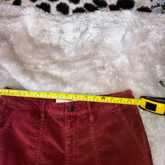 Hidden Jeans / Buckle Jeans- Rust-colored Wide-Leg Cropped Cords - Picture 8 of 11
